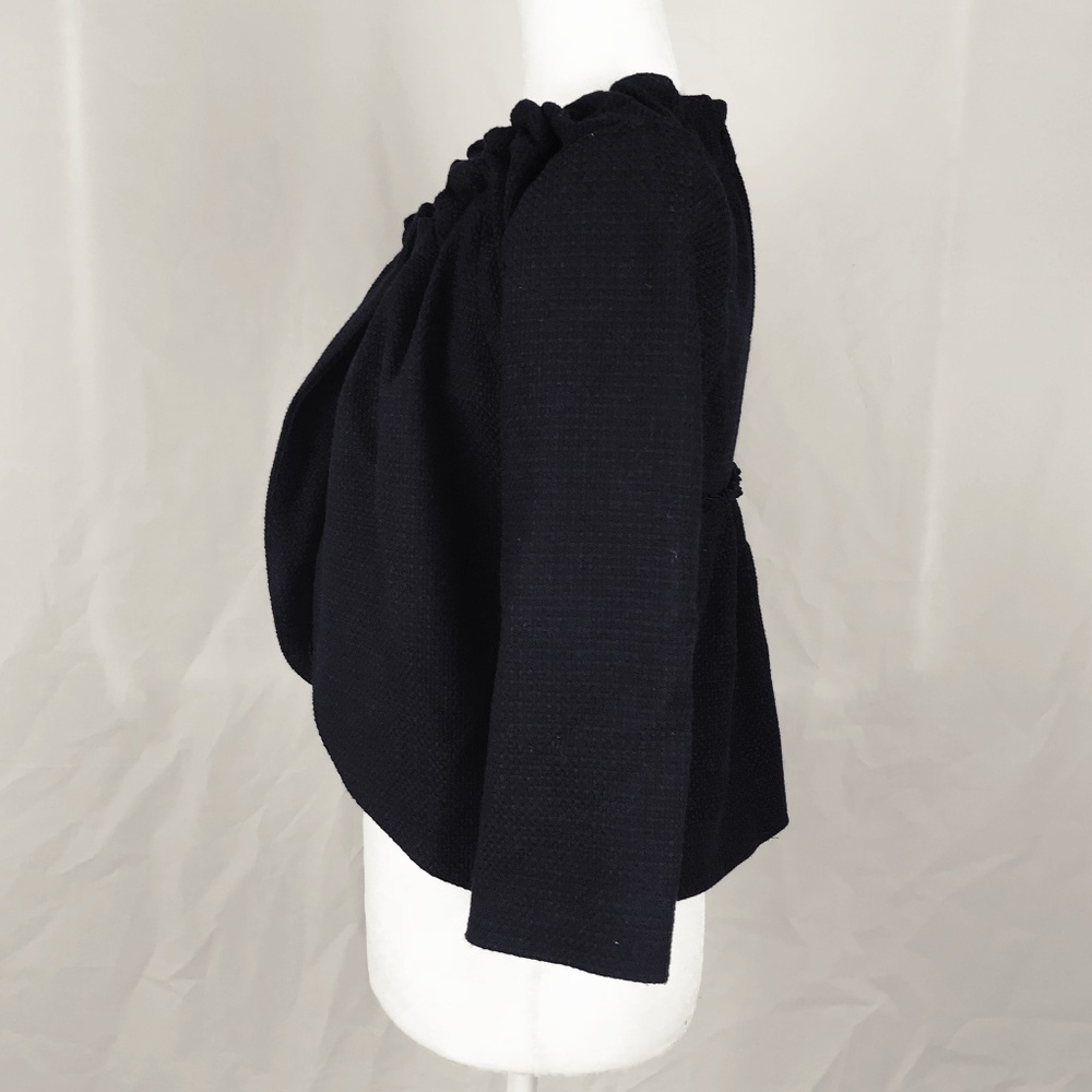 Simply Vera Vera Wang  Navy Blue 3/4 Sleeves Career Blazer Size 4 - Picture 4 of 7